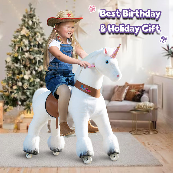 PonyCycle® Ride on Unicorn Size 5 for Age 7+ White