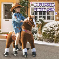 PonyCycle® Ride on Horse Size 5 for Age 7+ Brown Ux524