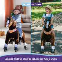 PonyCycle® Caballo para Montar Talla 5 para Edad 7+ Chocolate