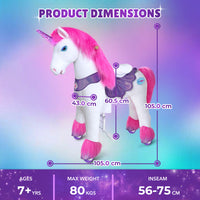 Model Y® Pink Unicorn Rideable Toy for Age 7+（EU in Stock）