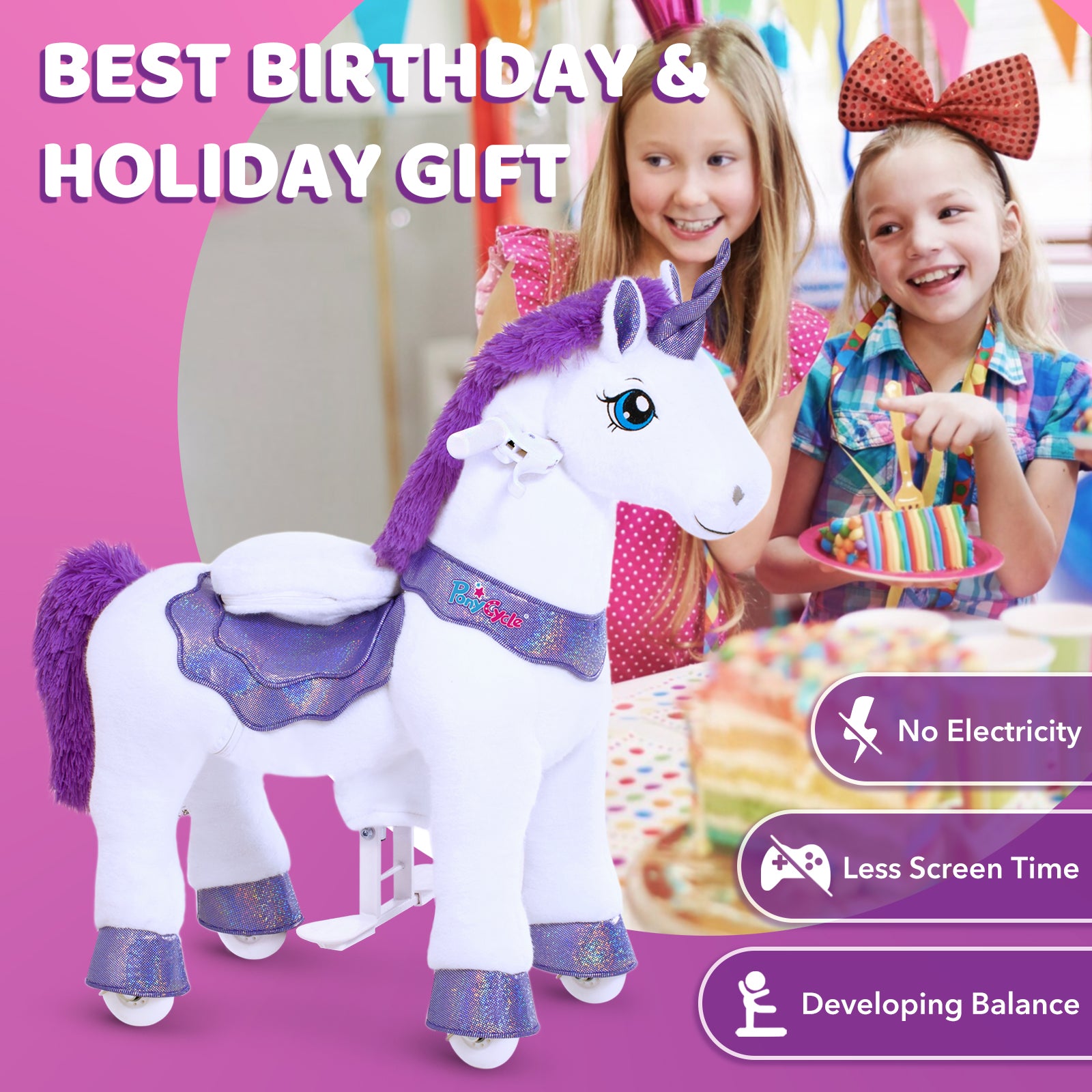 Amazon.co.jp: PonyCycle Ride on Unicorn クラシックモデル U
