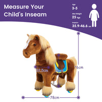 Model X Riding Horse Toy for Age 3-5 Brown