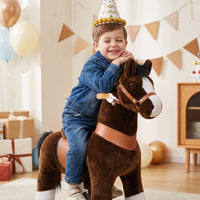 Jouet cheval à cheval 3 à 4 ans Chocolat