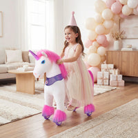 Model Y® Pink Unicorn Rideable Toy for Age 3-4（UK&EU in Stock）