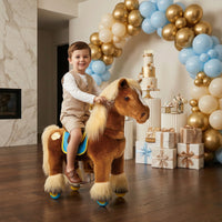 Modèle X® Cheval à Bascule pour Âge 3-4 Cheval Chocolat