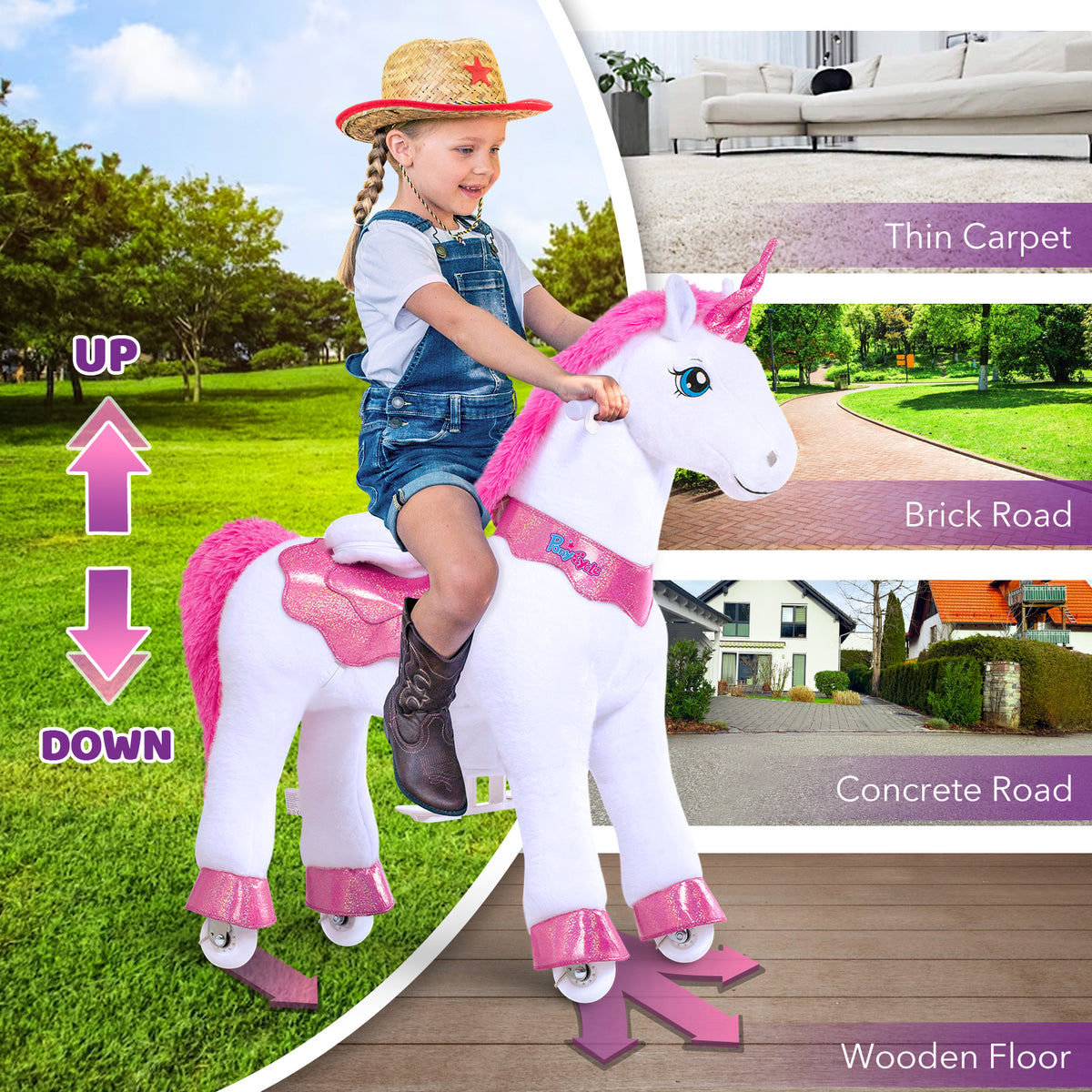 Model E Riding Unicorn Toy Age 3-5
