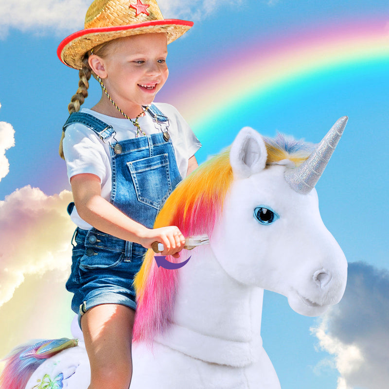 Model X Unicorn Ride on for Age 3-5 Rainbow