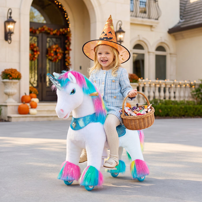 Modell Y® Regenbogen-Einhorn-Reitspielzeug für 3–4 Jahre