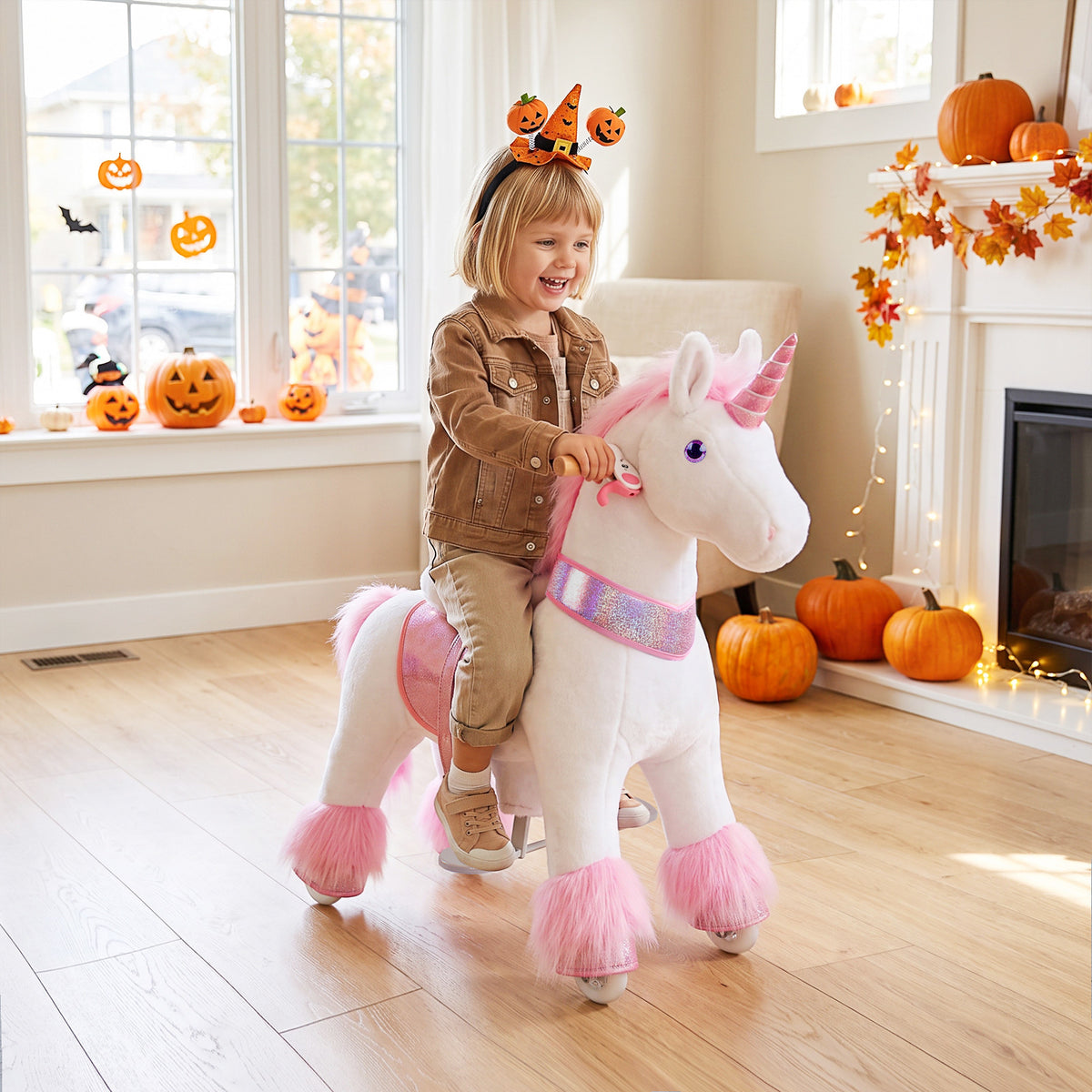 Ride-on Unicorn Age 3-4 Pink（UK&EU in Stock）