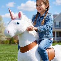 Unicorn riding toy Age 4-7 White（UK&EU in Stock）