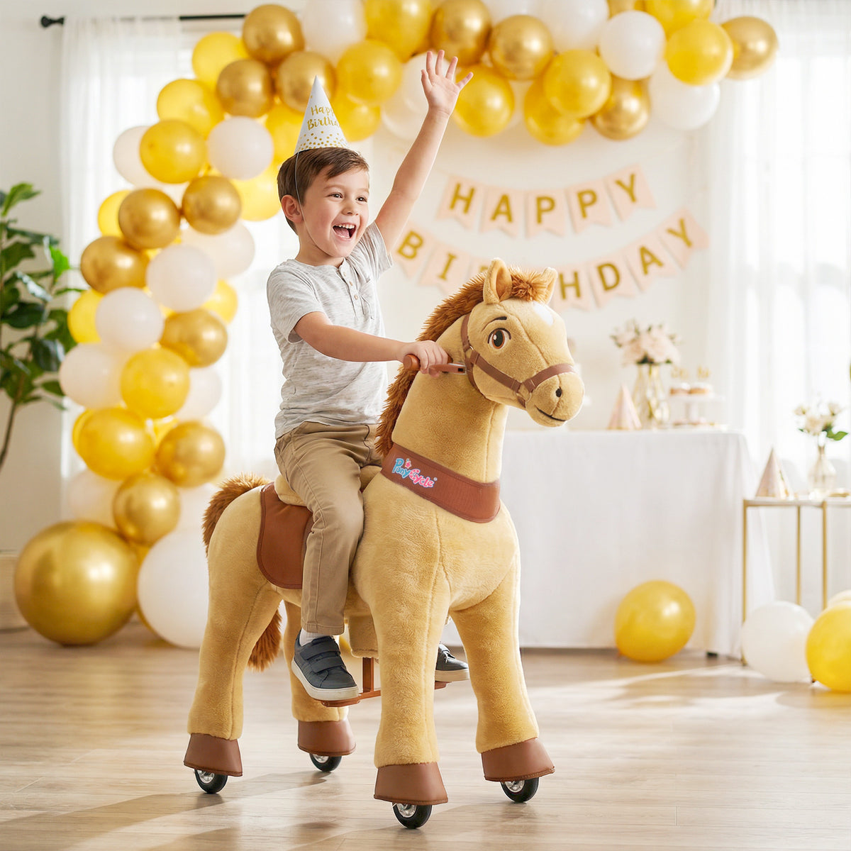 Modèle E® Peluche Cheval a Bascule Âge 4-7