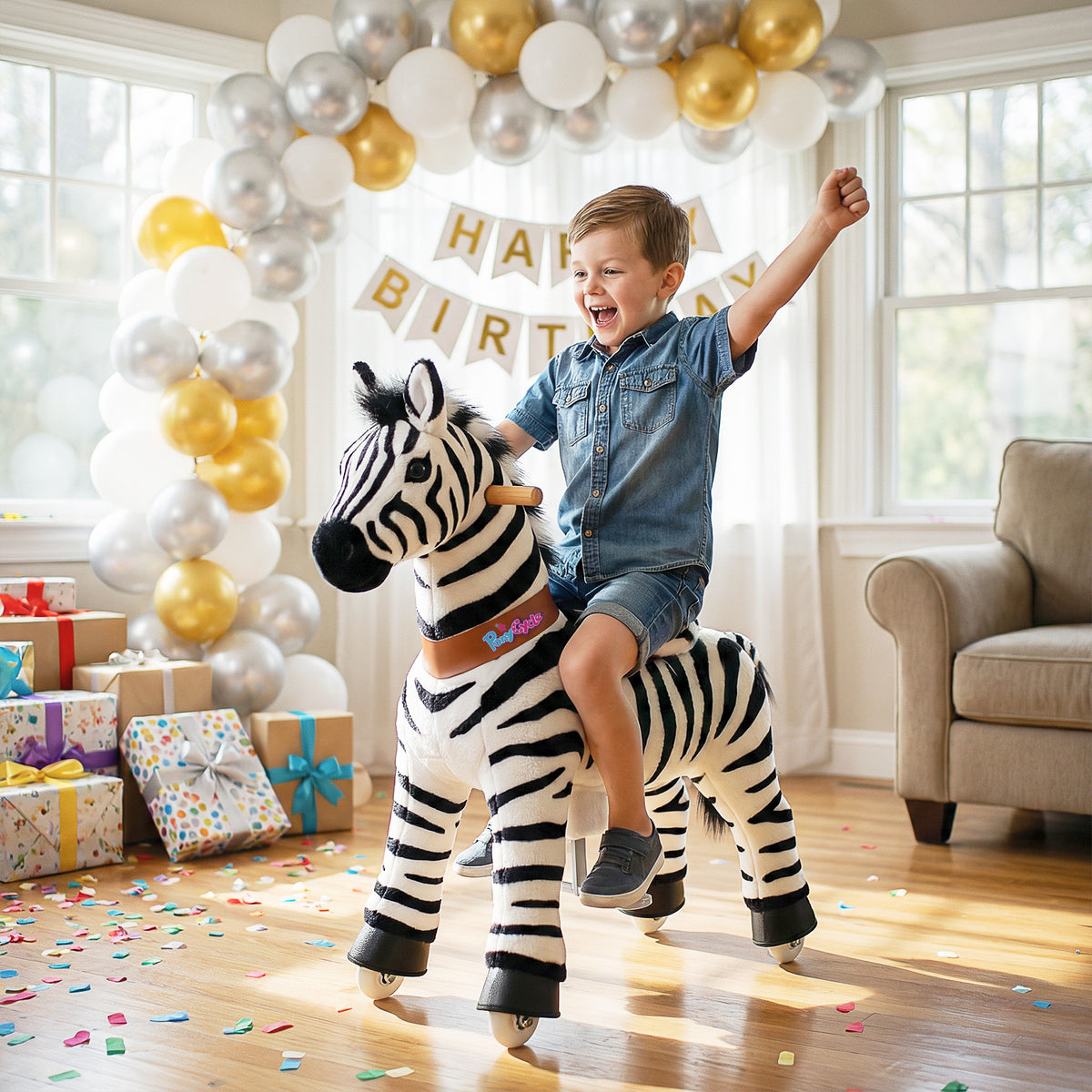 PonyCycle® Reiten Sie auf Zebras Alter 4-7