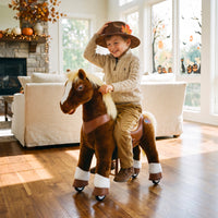 Model Y® Brown Horse Rideable Toy for Age 4-7（UK&EU in Stock）