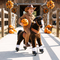 Riding horse toy Age 4-7 Chocolate（UK&EU in Stock）