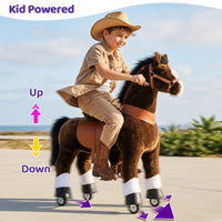 PonyCycle® Ride on Horse Size 5 for Age 7+ Chocolate（UK&EU in Stock）