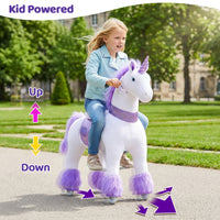 PonyCycle® Ride on Unicorn Size 5 for Age 7+ Purple（UK&EU in Stock）