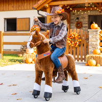 PonyCycle® Reiten Sie auf dem Pferd Größe 5 für Alter 7+ Braun