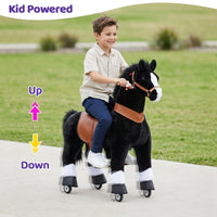 PonyCycle® Ride on Horse Size 5 for Age 7+ Black（UK&EU in Stock）