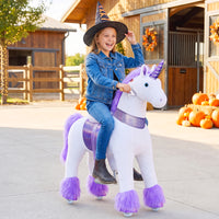PonyCycle® Fahrt auf Einhorn Größe 5 für Alter 7+ Lila