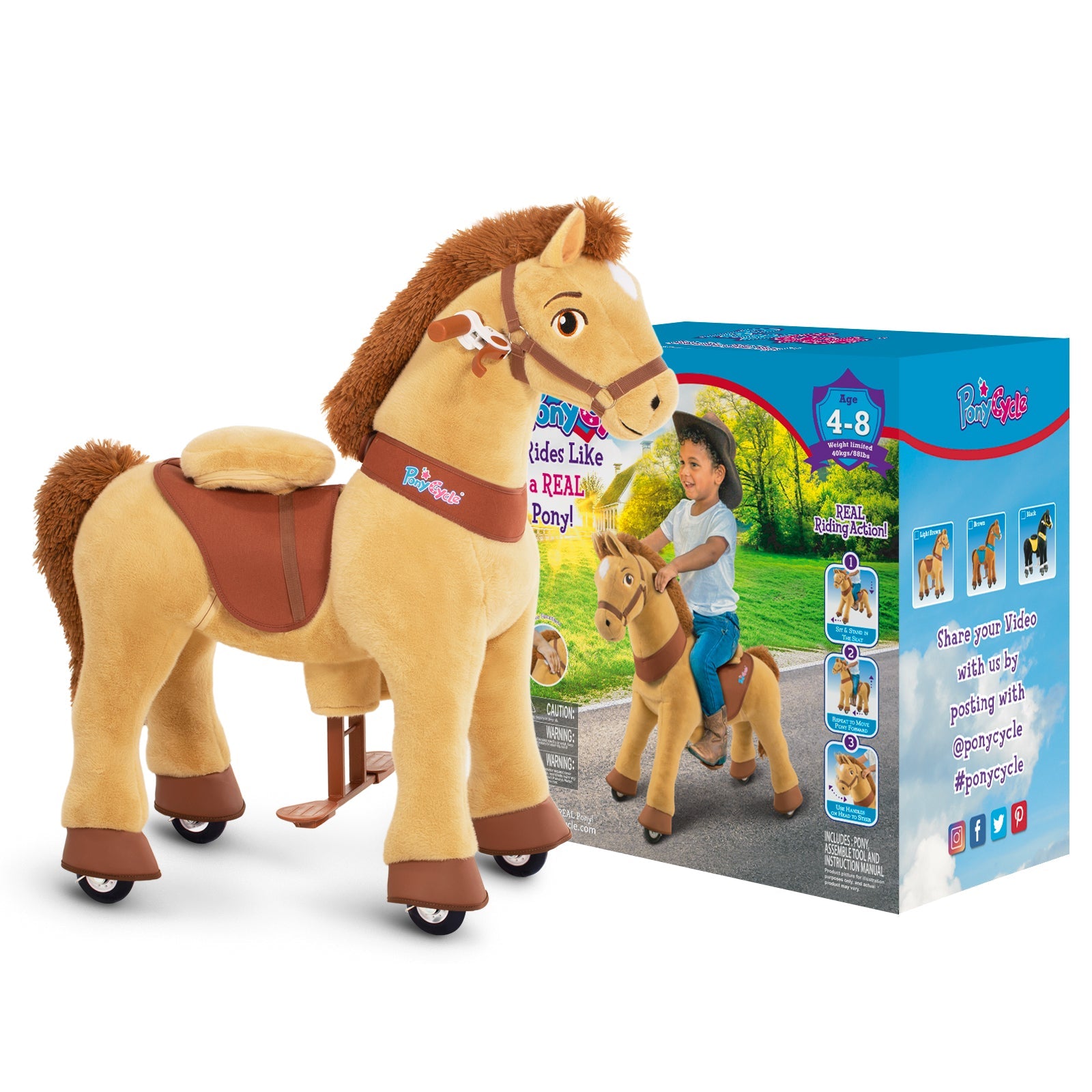 Cheval cheap porteur peluche