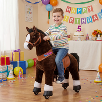 Jouet cheval d'équitation 4-7 ans Chocolat