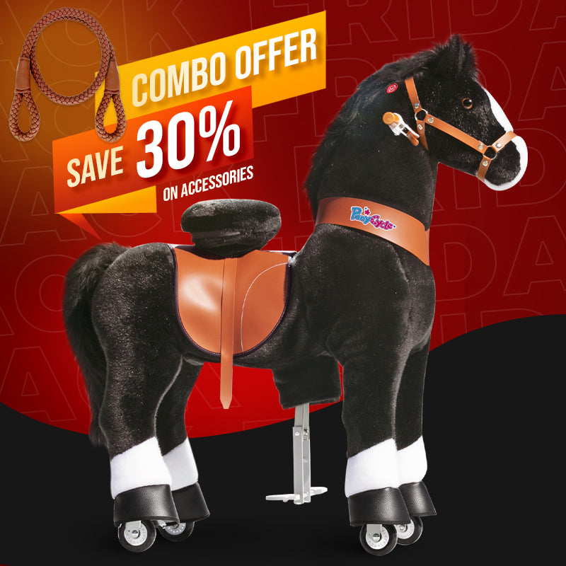 Sparen Sie 30 % auf Zubehör - PonyCycle Modell U Reitpony mit Zubehör