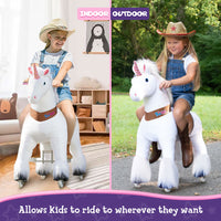 PonyCycle® Unicorn para Montar Talla 5 para Edad 7+ Blanco