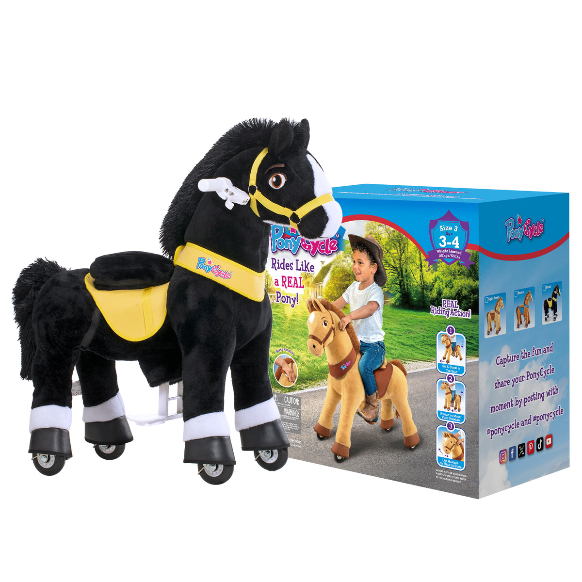 Modelo E® Caballo de Juguete para Montar Edad 3-4