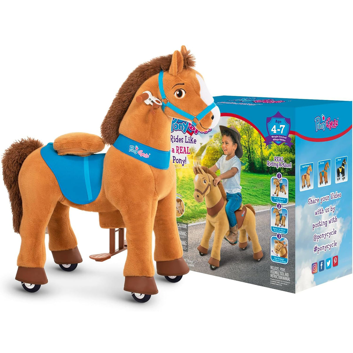 Modell E® Spielzeug Pferde Reiten Alter 4-7