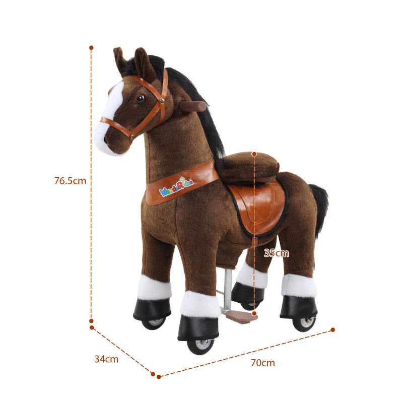 WondeRides Ride-on Toy Size 3 for Age 3-5 Chocolate Horse