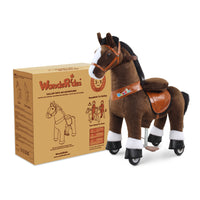 WondeRides Ride-on Toy Size 3 for Age 3-5 Chocolate Horse