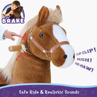 PonyCycle® Ride on Horse Size 5 for Age 7+ Brown Ux524