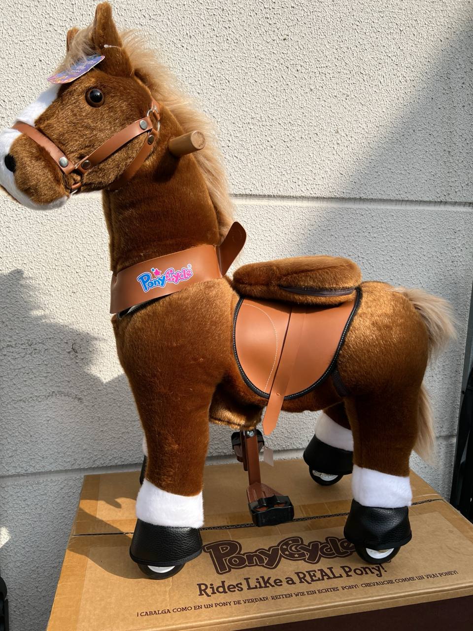 Gebrauchtes PonyCycle® Offizielles Schaukelpferd mit Einhorn-Plüsch für Kinder-Ux324