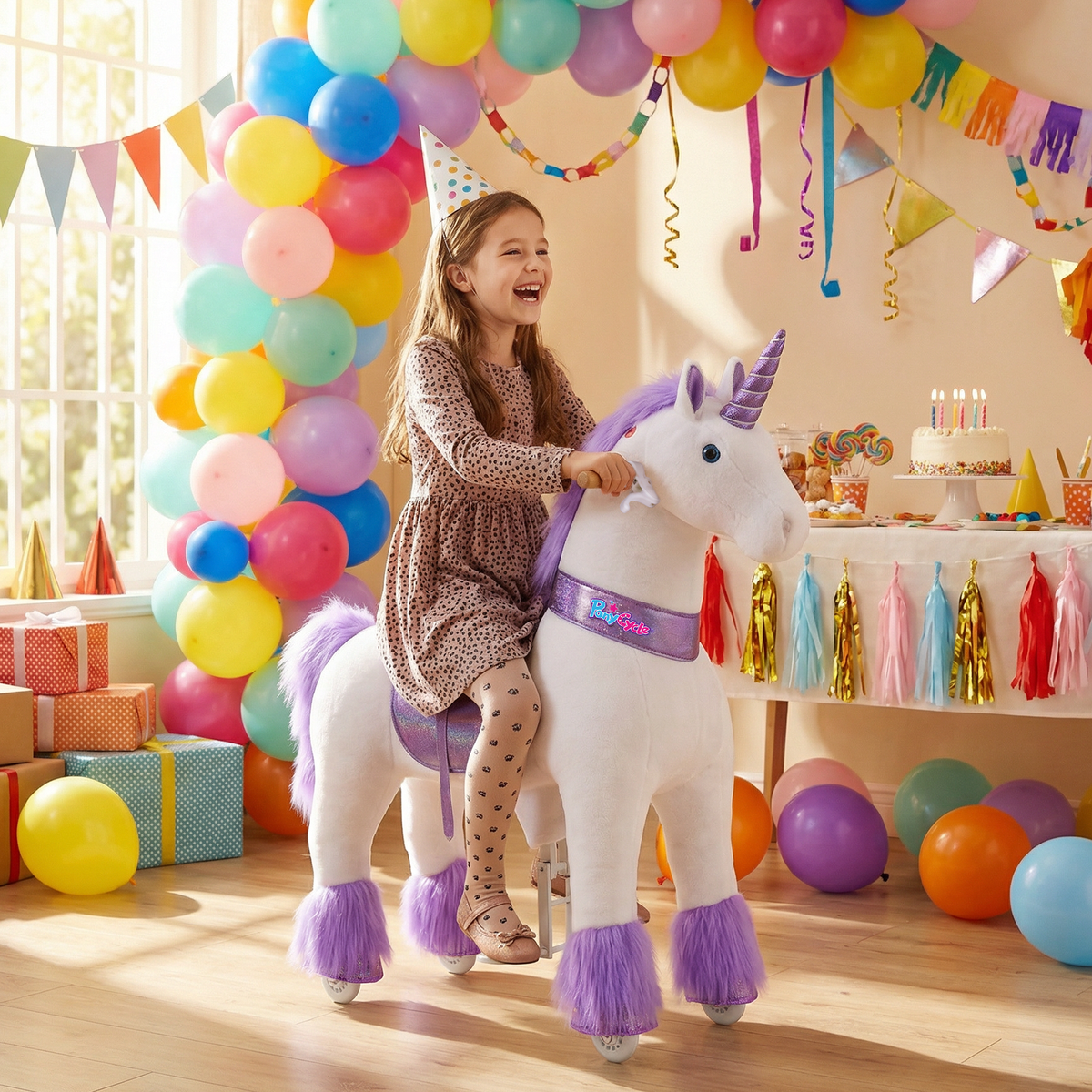 PoneyCycle® Monter sur la Licorne Taille 5 pour les 7 ans et plus Violette