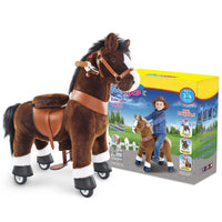 Jouet cheval à cheval 3 à 4 ans Chocolat