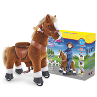 Jouet à chevaucher poney 3-4 ans Marron