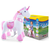 Unicornio de Peluche para Montar Edad 4-8 Rosa