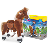 Jouet poney à enfourcher 4-7 ans Marron