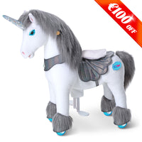 Juguete montable de unicornio gris Modelo Y® para niños de 4-7 años