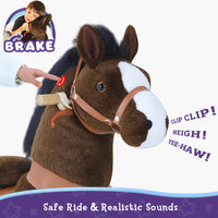 Ride-on horse toy Age 3-5 Chocolate