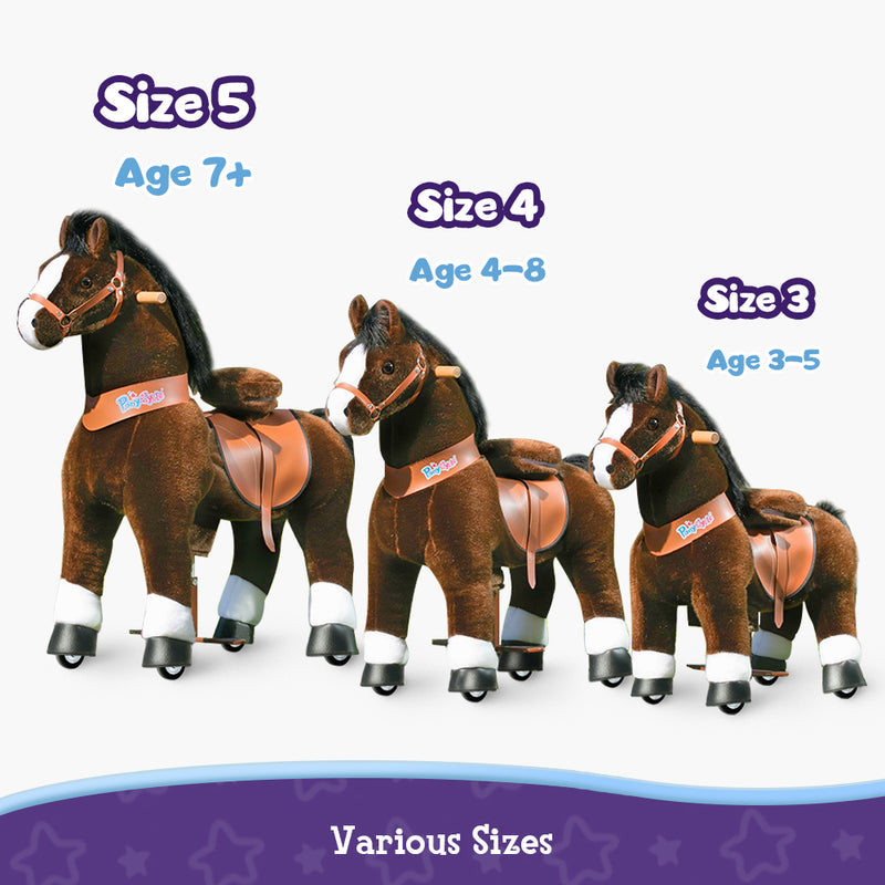 Jouet cheval d'équitation 4-8 ans Chocolat
