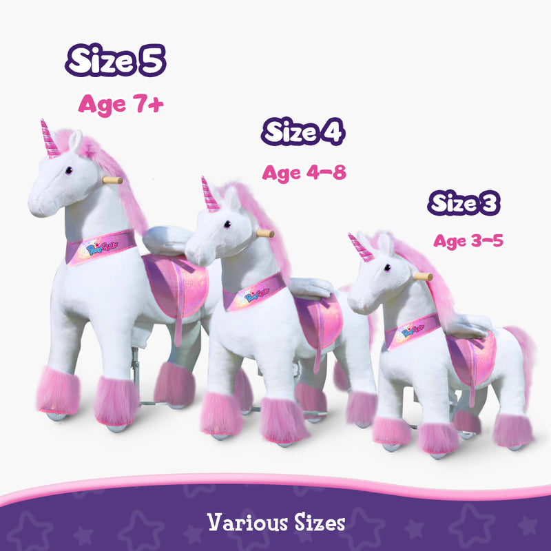 PonyCycle® Ride on Unicorn Size 5 for Age 7+ Pink