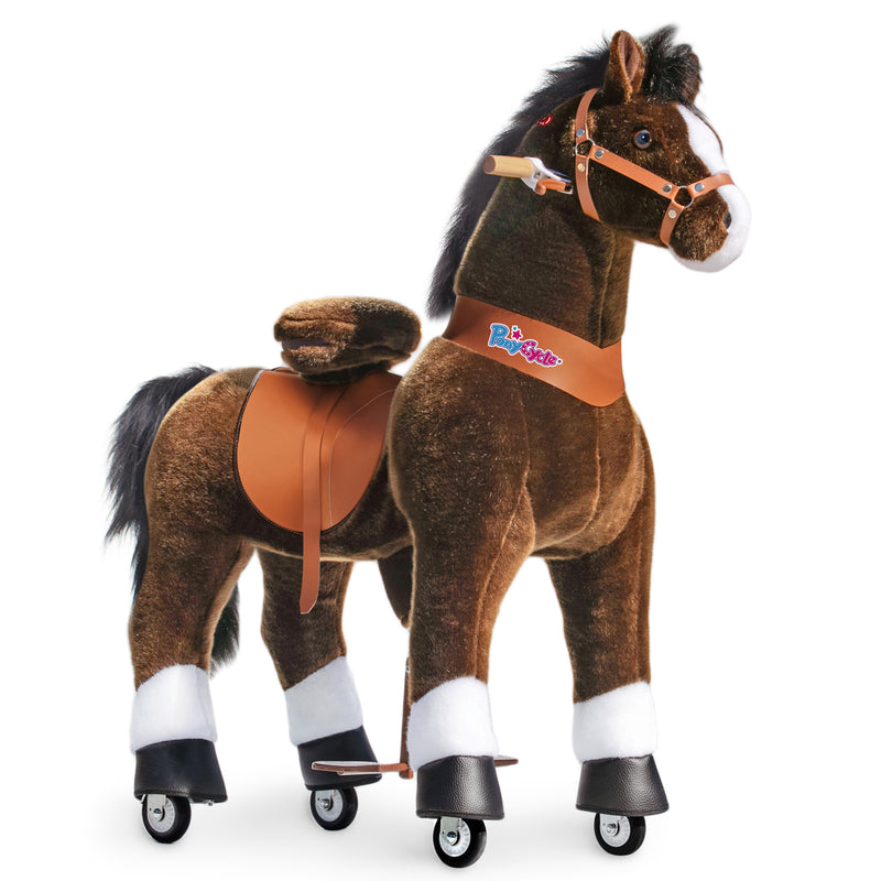 PonyCycle® Reiten Sie auf dem Pferd Größe 5 für Alter 7+ Schokolade