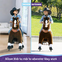 PonyCycle® Reiten Sie auf dem Pferd Größe 5 für Alter 7+ Schokolade