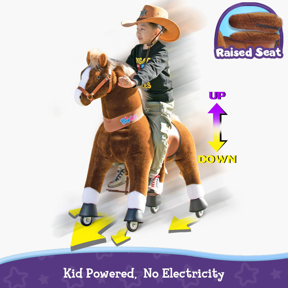 PonyCycle Ride on Horse Size 5 for Age 7 Brown