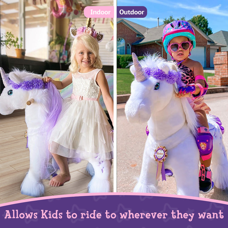 PonyCycle K Licorne violette pour les 3 à 5 ans (Accessoires inclus)